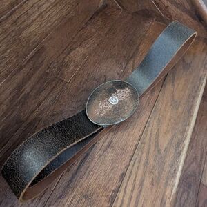 Y2K Grunge Seven7 Leather Belt Made In Canada Size large New!